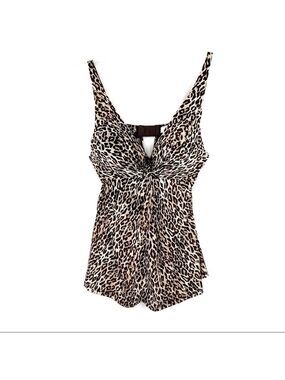 Euc-victoria Secret Very Sexy Leopard Plunging Push Up Bra CamisoleTop Size 34B